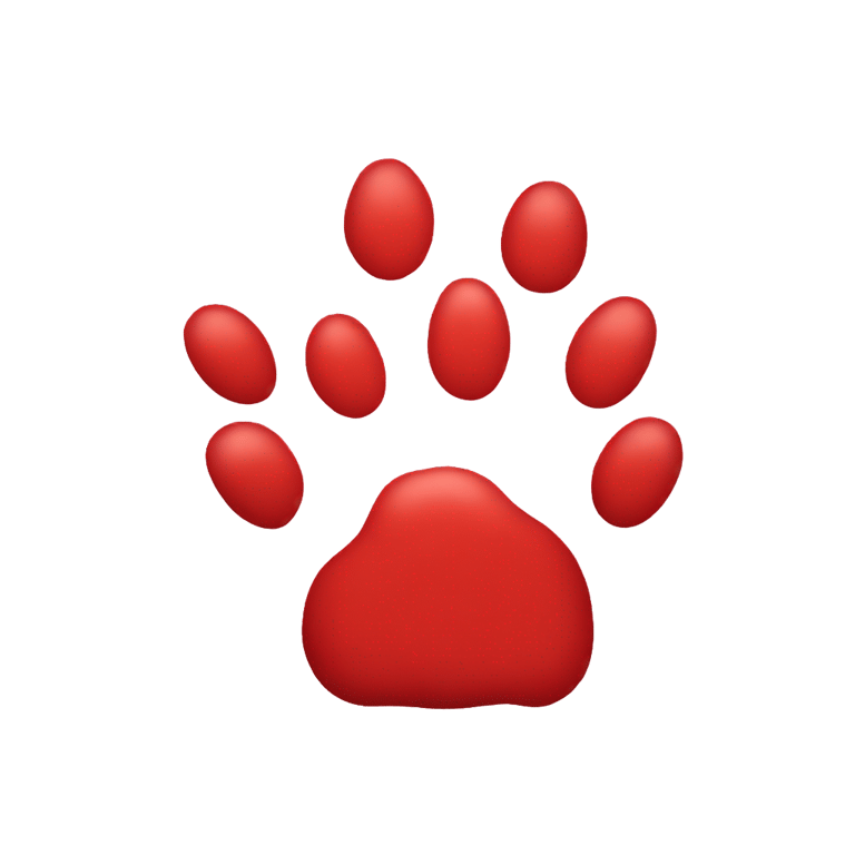 genmoji: red furry paw