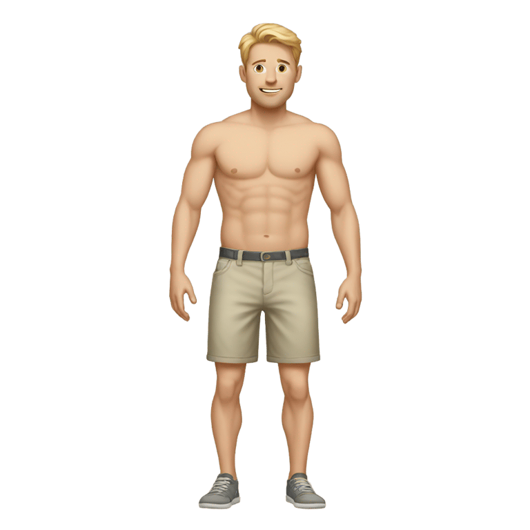 genmoji: white man wearing shorts