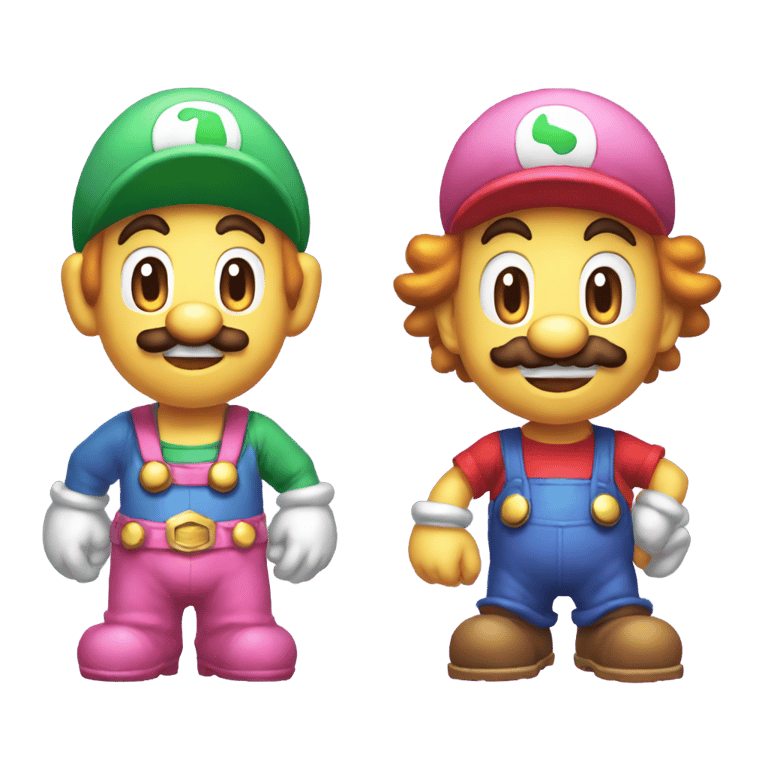 絵文字：Rookie and Popple from Mario and Luigi Superstar Saga