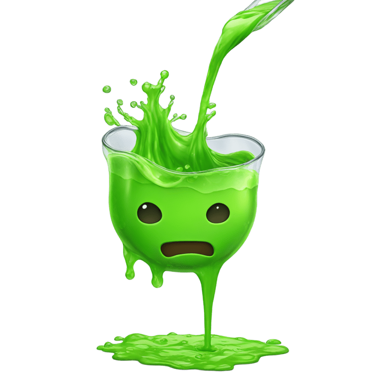 genmoji : Green slime being poured