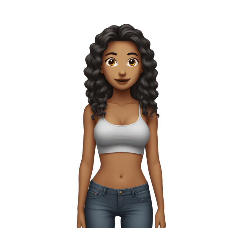 genmoji: hot girl with small top