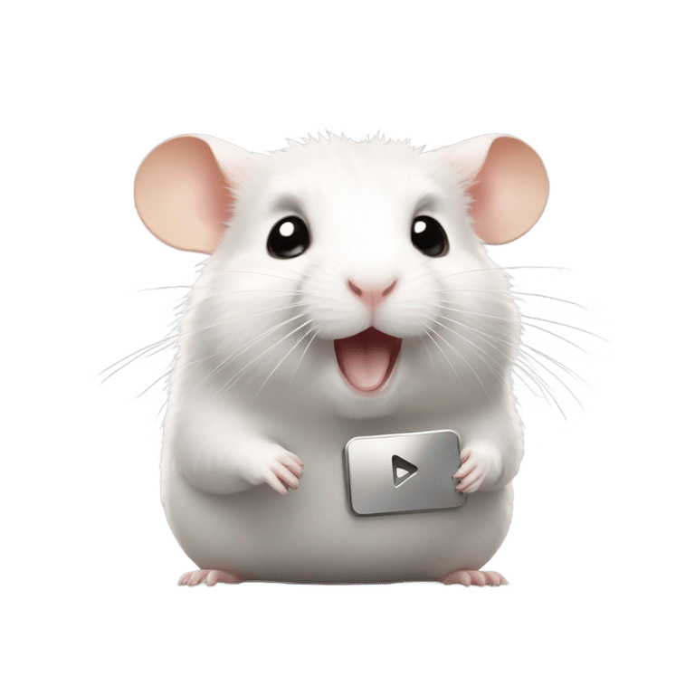 genmoji: Hamster with YouTube silver play button