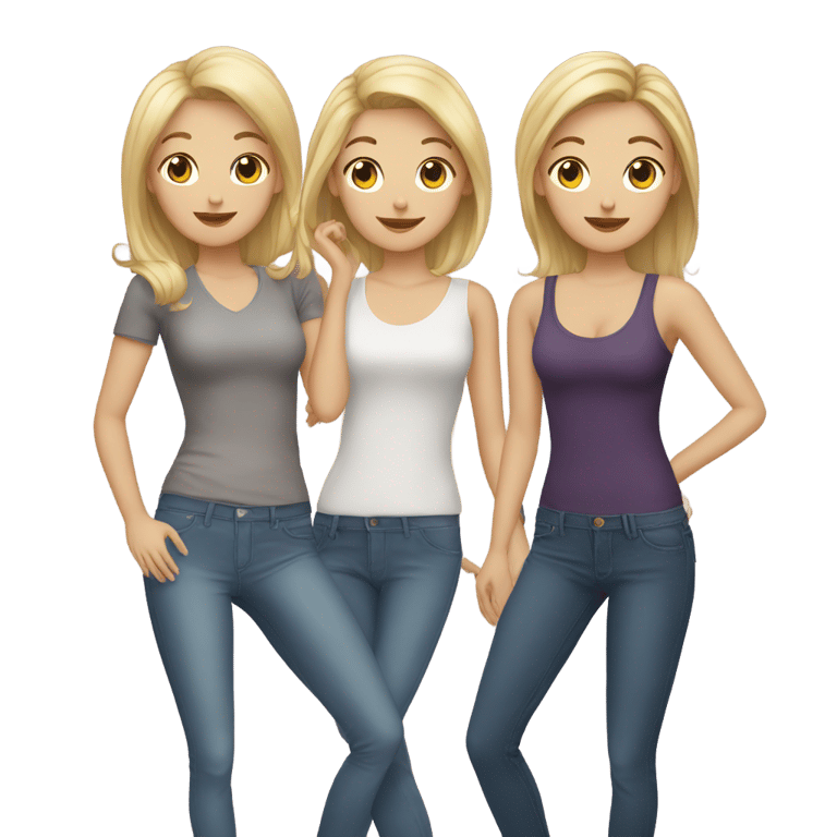 genmoji：blonde and brunette lesbians with a cat