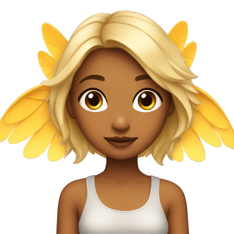 genmoji : Fille aux ailes magnifiques