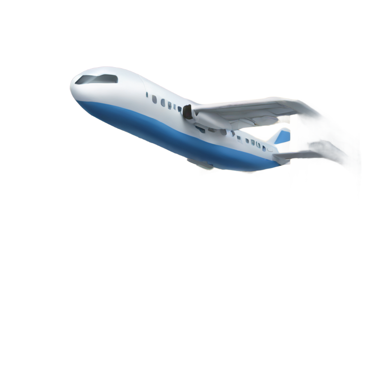 絵文字：飛行機とビル