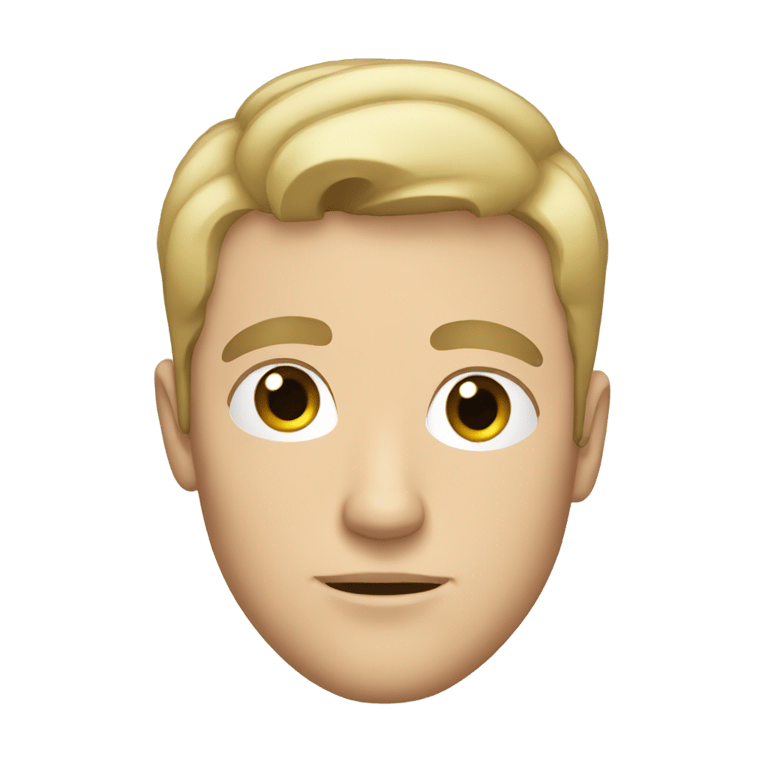 絵文字：White guy with short hair and a rebel look