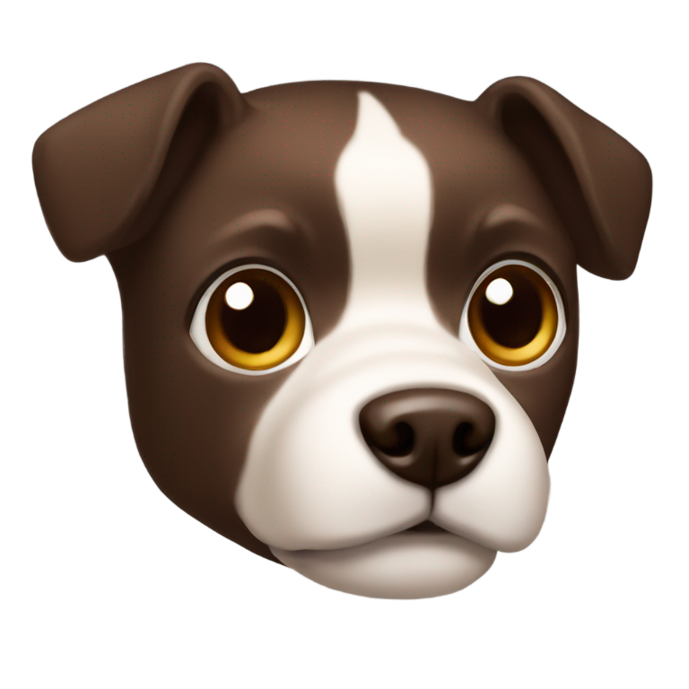 genmoji : Petit chihuahua marron foncé mignon avec le corps entièrement marron