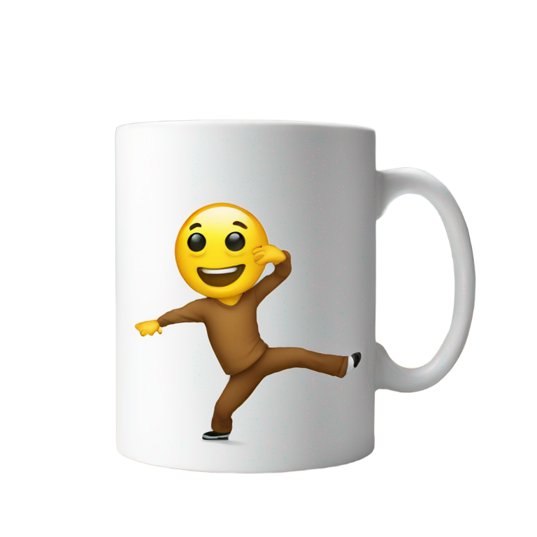 genmoji：A dancing coffee mug