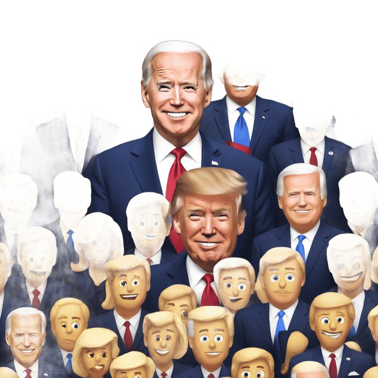 絵文字：ジョー・バイデン50% ドナルド・トランプ50%