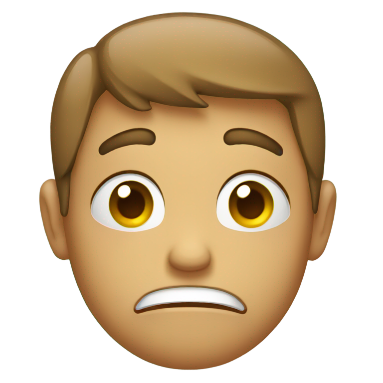 genmoji: embarrassed face