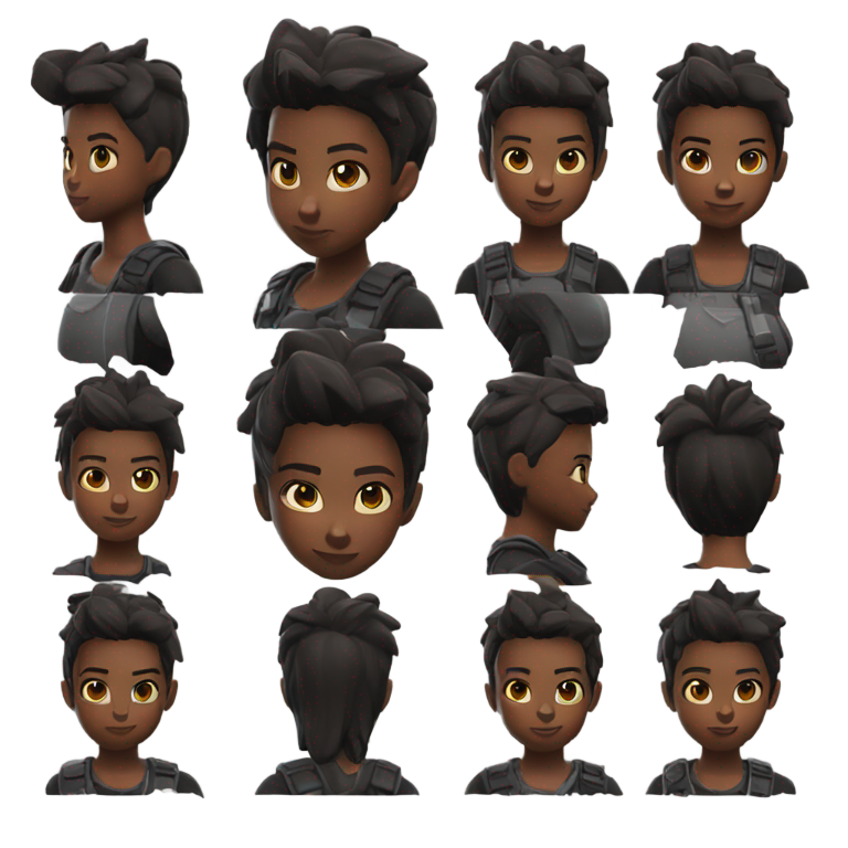 genmoji: Default Fortnite skin black