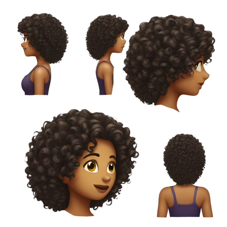 genmoji：卷发大臀女孩