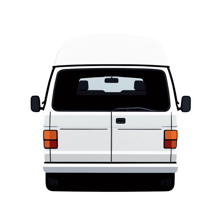 絵文字：白いバン