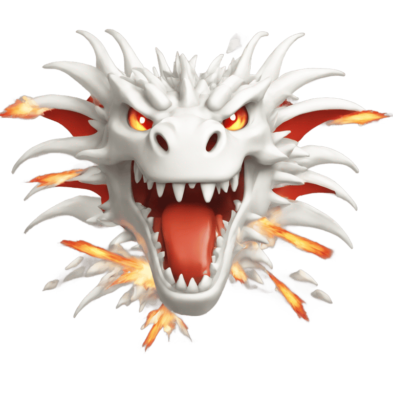 genmoji：红眼白龙爆炸