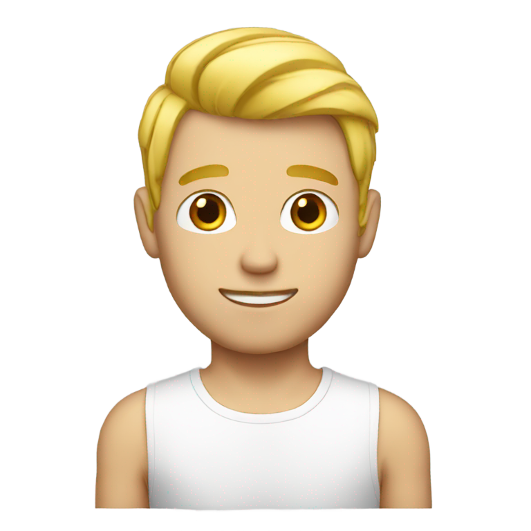 genmoji: Skinny blonde man
