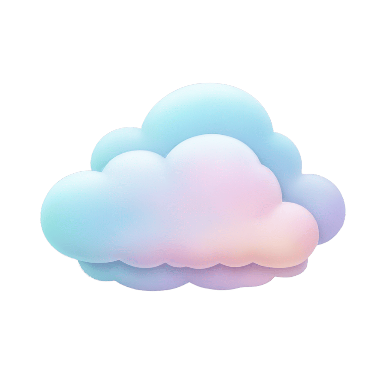 絵文字：A cloud in pastel colors