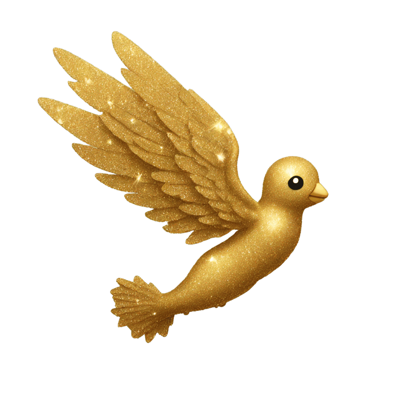 genmoji : Golden glitter flying