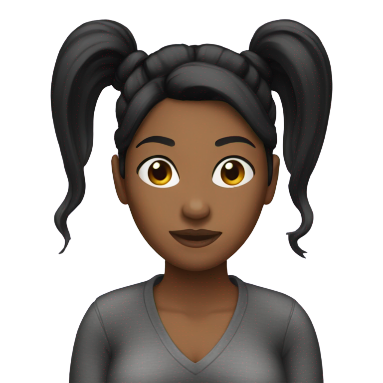 genmoji：黑色马尾辫 👱🏾‍♀️