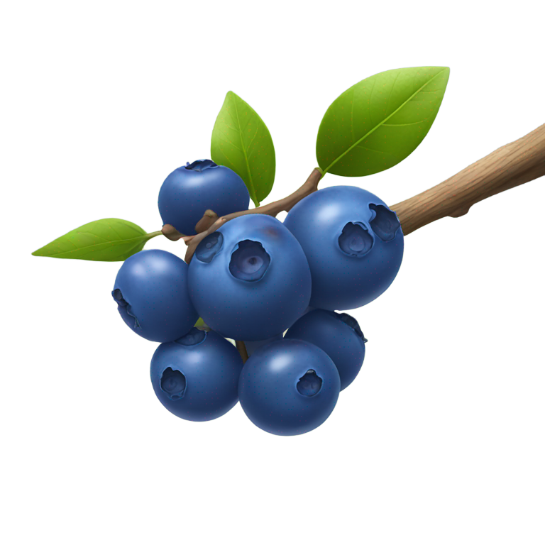 genmoji：blueberries on a branch