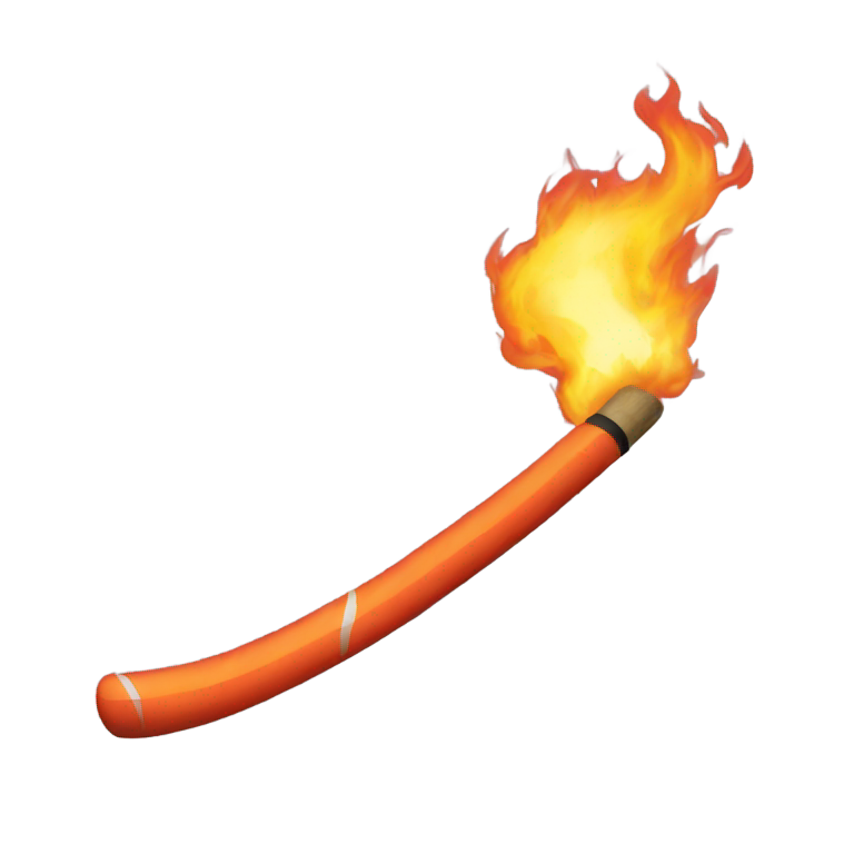 genmoji : Bâton de football ultras pyro