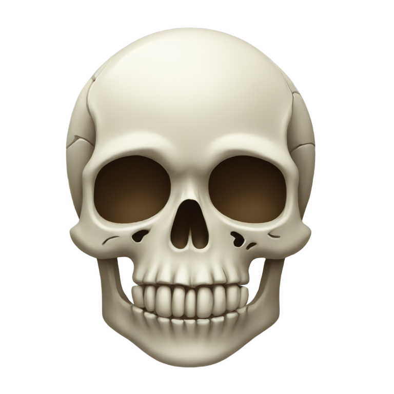 genmoji: skulls surprise and handshaking