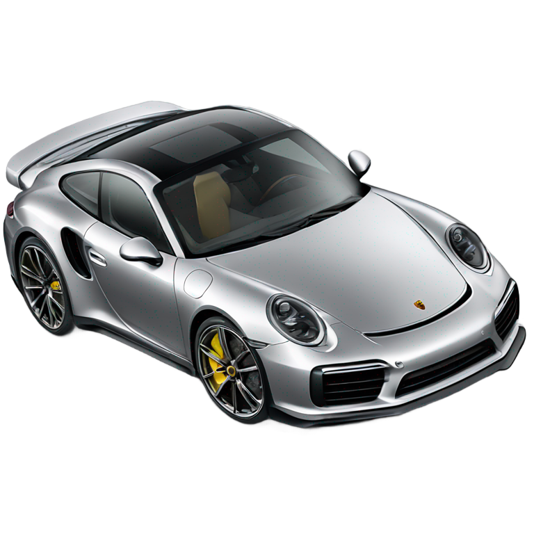 絵文字：ポルシェ911ターボS 2025 シルバー