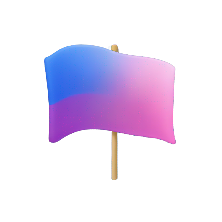 genmoji: A blue pride flag with hearts