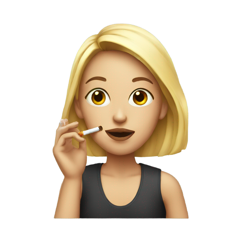 genmoji: Girl smoking