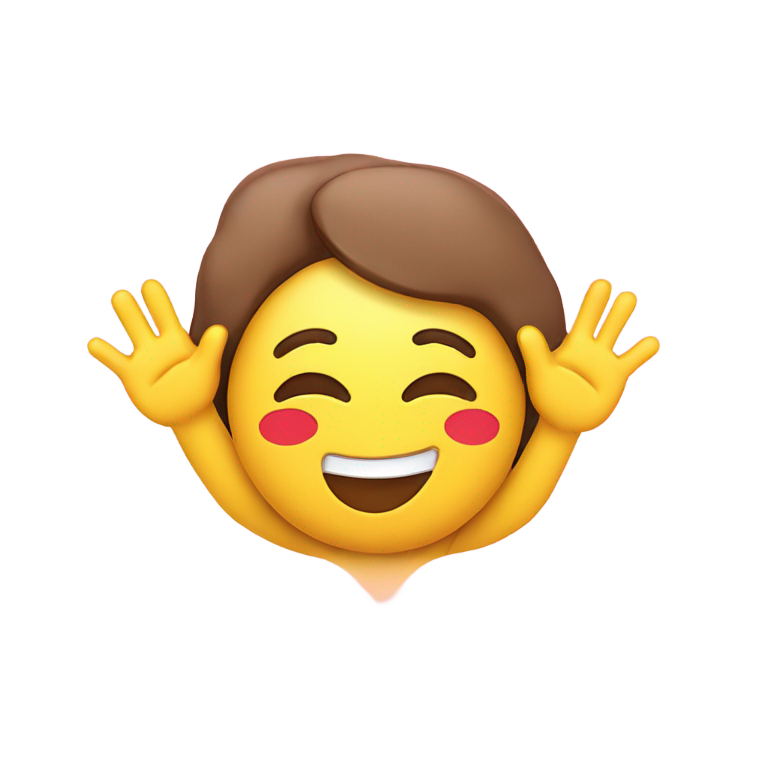 genmoji : give me a smiley face with heart eyes double hand flipping off