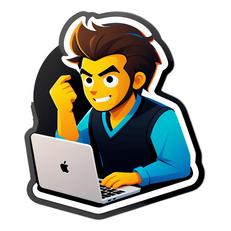 genmoji : Développeur travaillant sur un ordinateur portable