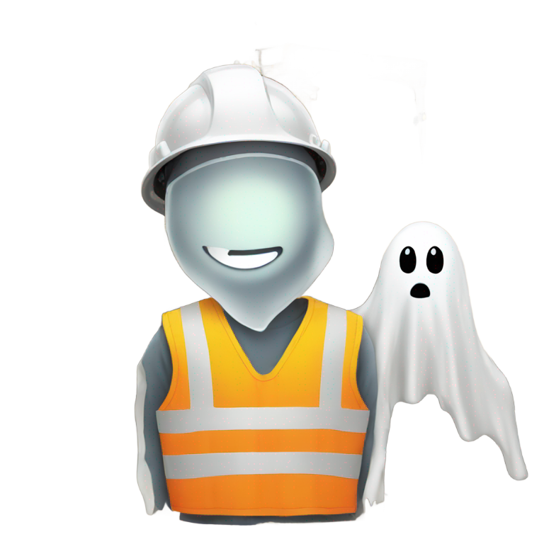 genmoji：建筑工地上的鬼魂
