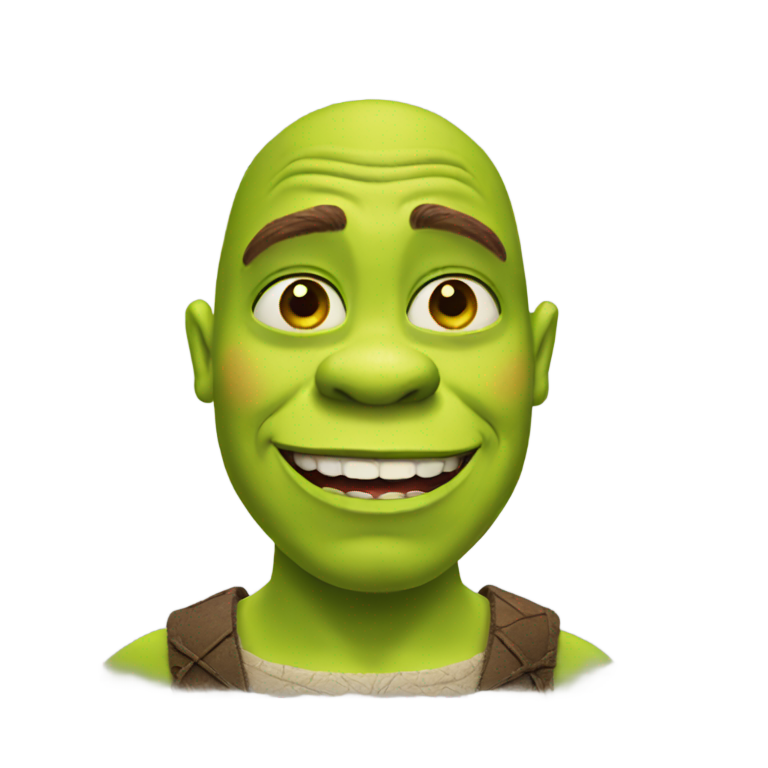genmoji: Shrek wearing makeup
