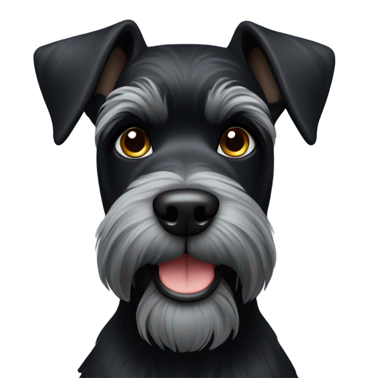 絵文字：黒いシュナウザーの犬