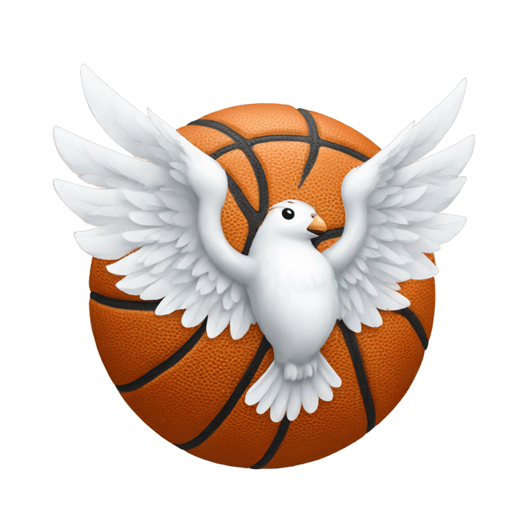 genmoji : A basketball with white wings