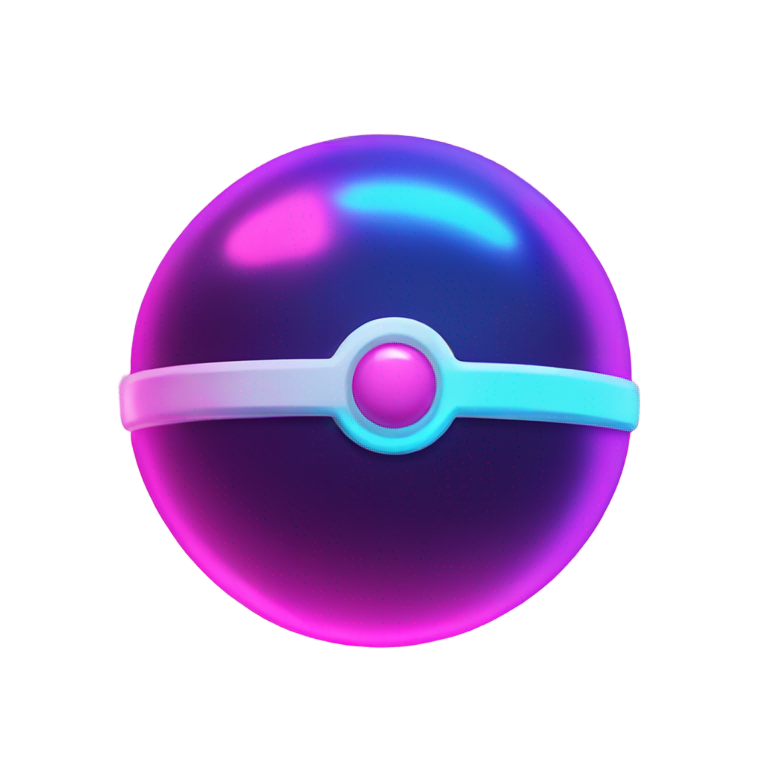genmoji: Neon Poké ball