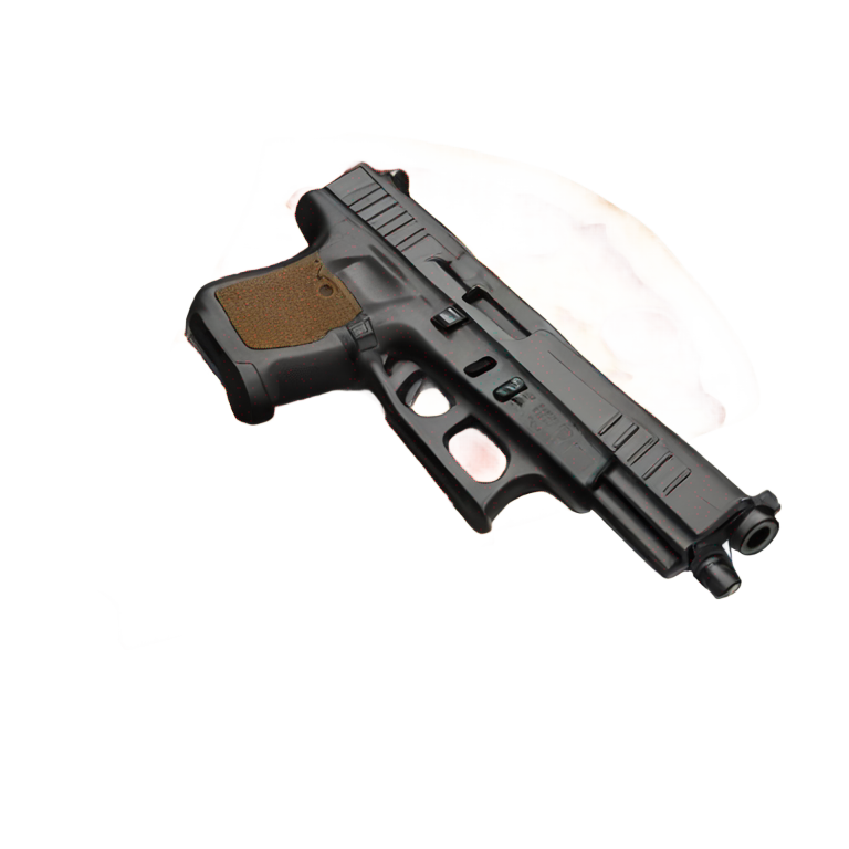 genmoji : Pizza avec un Glock 17