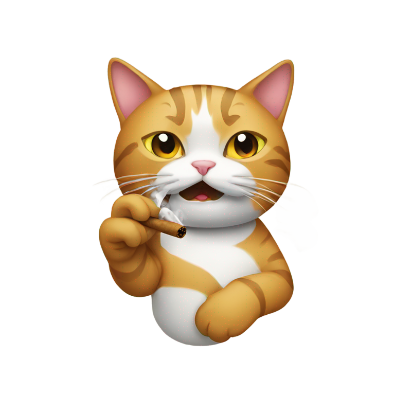 genmoji: Cat smoking