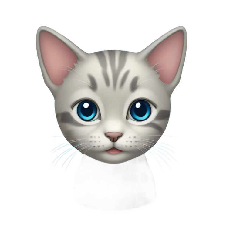 genmoji: kitten with blue fur