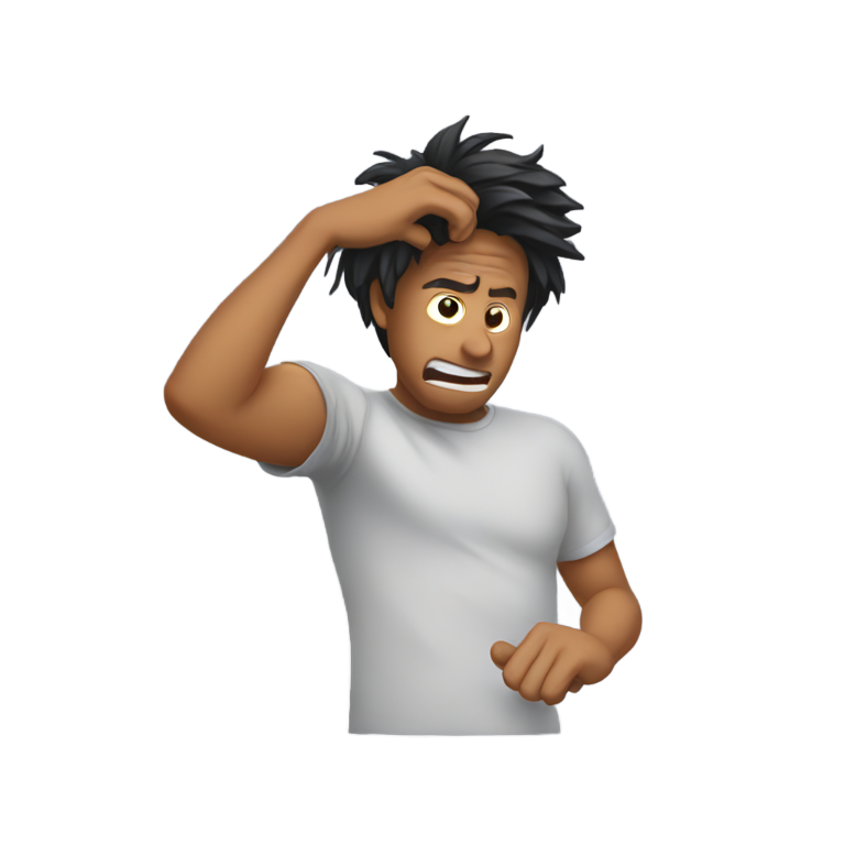 genmoji : Arracher ses cheveux de frustration