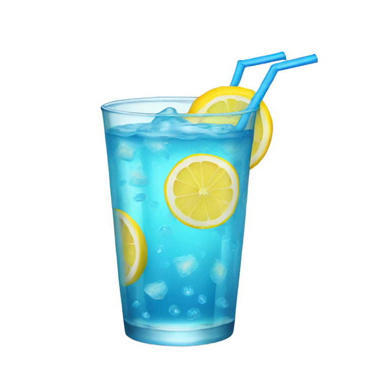 genmoji: Blue lemonade