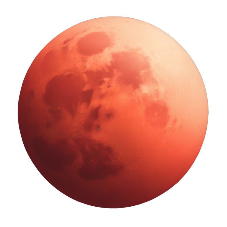 genmoji: A red moon