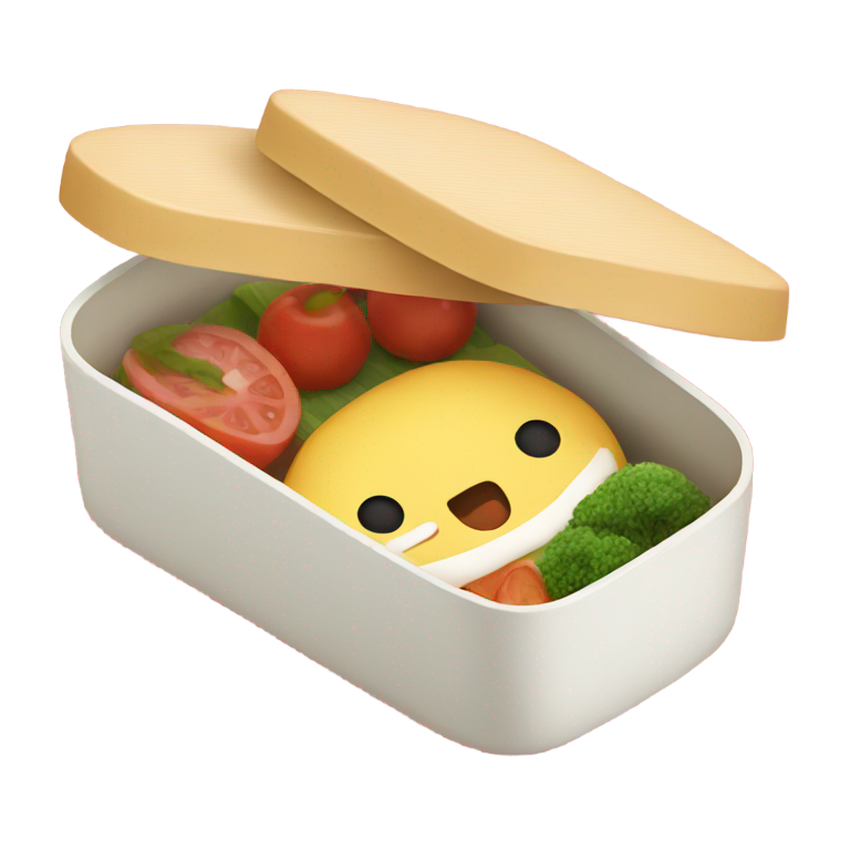 絵文字：顔のない弁当箱