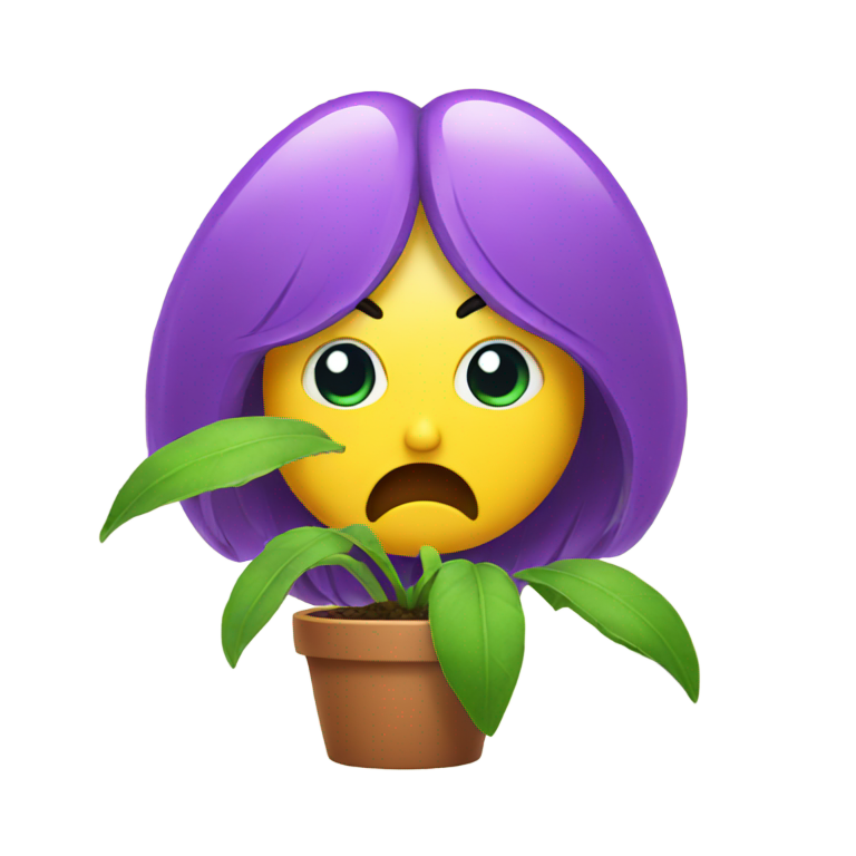 絵文字：驚いた顔と絵文字の植物