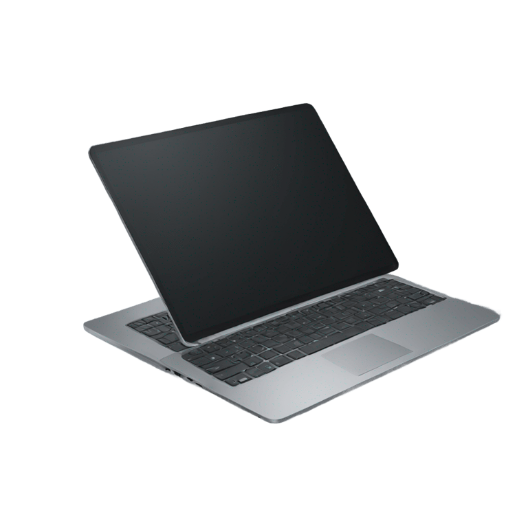 絵文字：modern laptop with dark screen