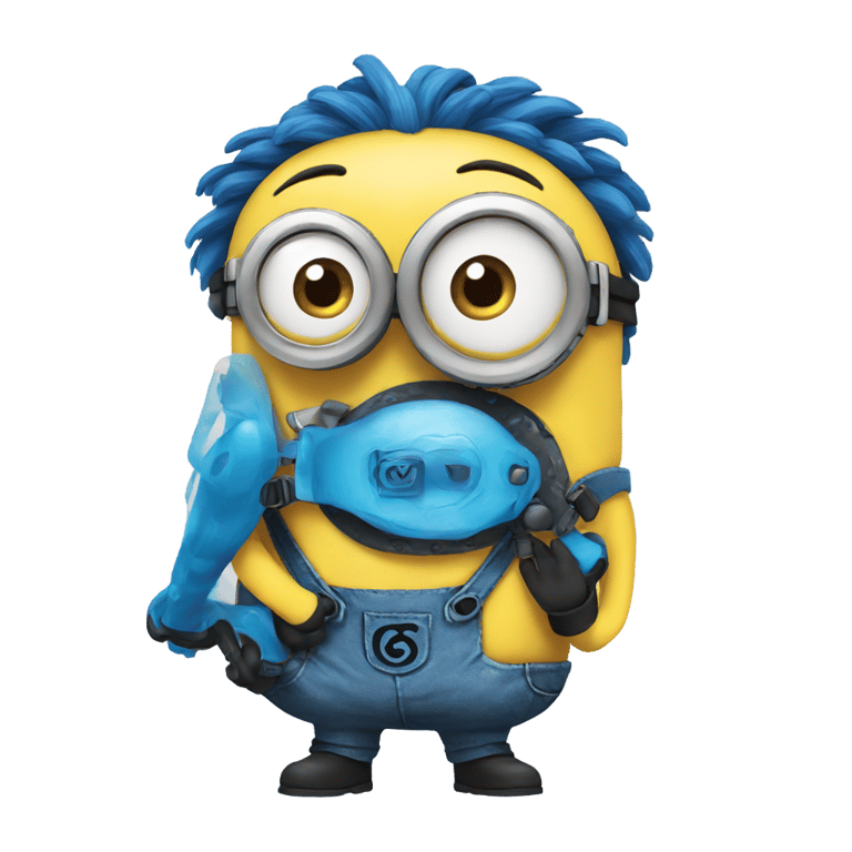 絵文字：minion but blue