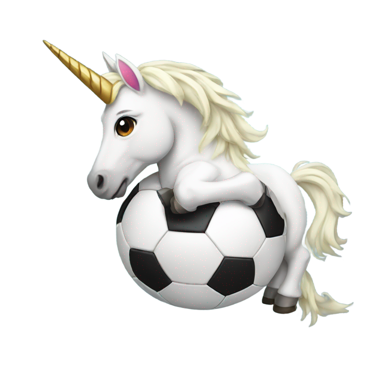 絵文字：サッカー・ユニコーン