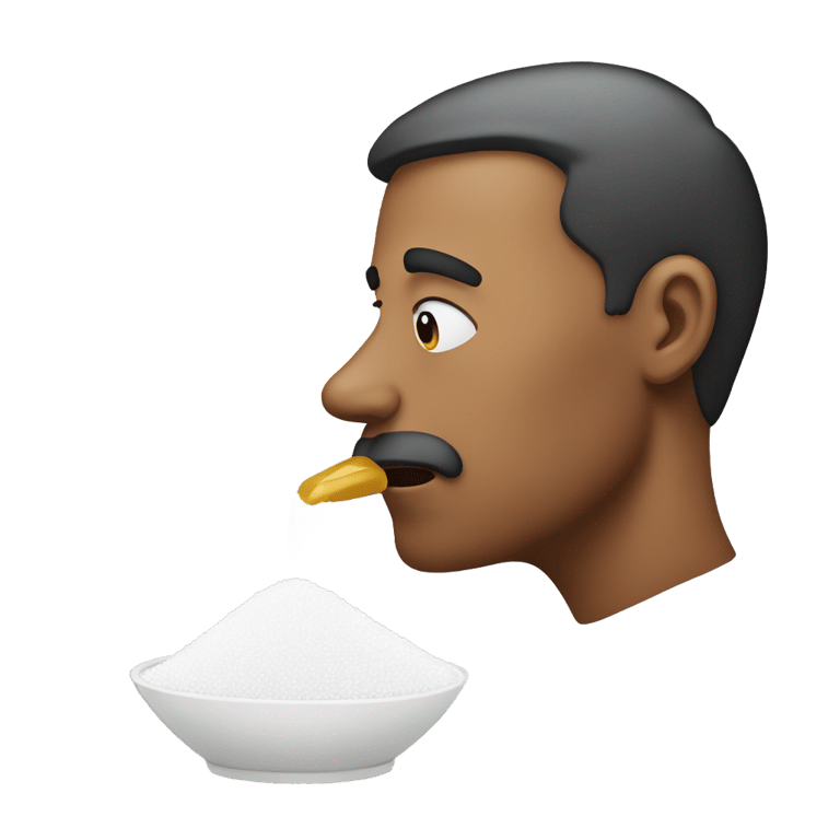 genmoji：A man smelling salt