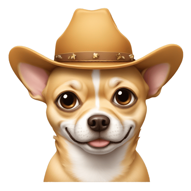 genmoji：戴牛仔帽的胖奇ihuahua
