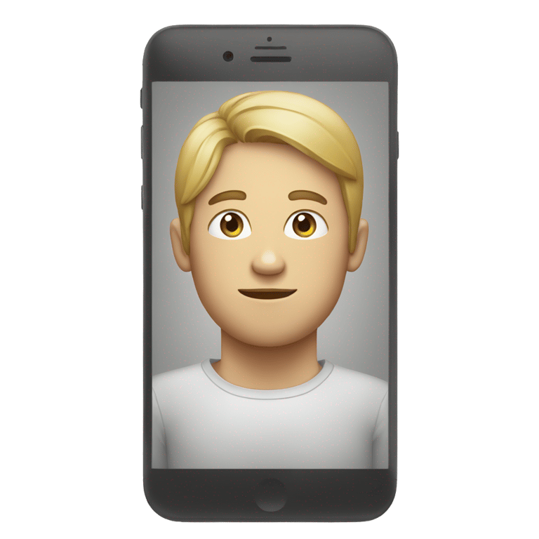 genmoji：iPhone 16 关闭，正面视图