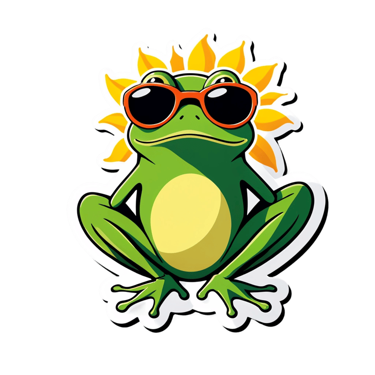 genmoji：戴太阳镜的青蛙